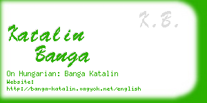 katalin banga business card